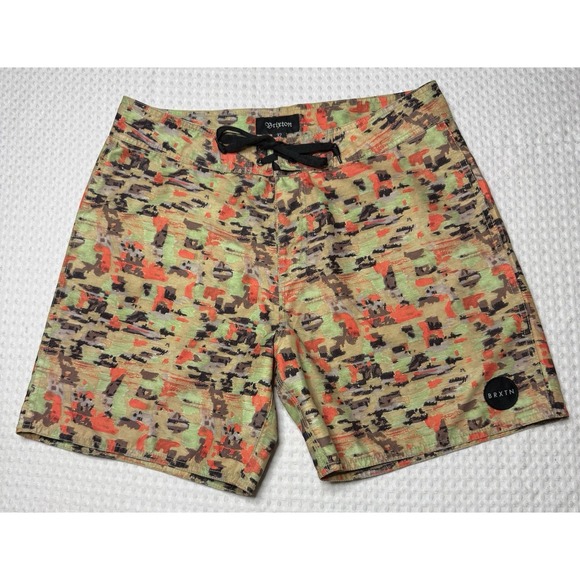 Brixton Other - Brixton Lightweight Board Shorts Swim Trunks Abstract Men's SZ 32 Logo Tropical